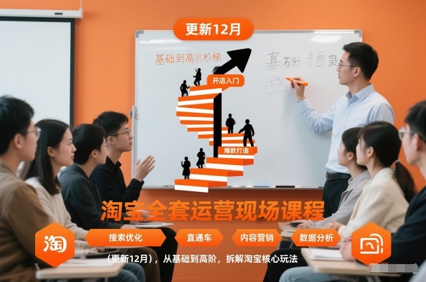 淘宝全套运营现场课程(更新12月)，从基础到高阶，拆解淘宝核心玩法-云创网