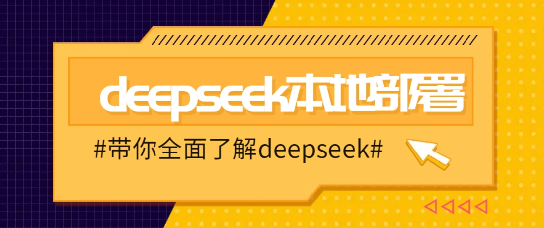 DeepSeek本地部署详细教程，轻松将deepseek部署到你的电脑上-云创网
