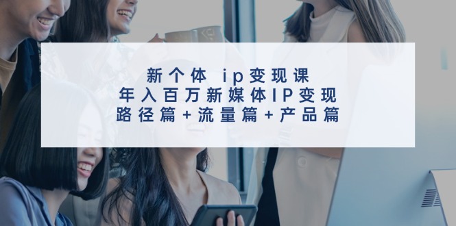 新个体ip变现课，年入百万新媒体IP变现，路径篇+流量篇+产品篇-云创网