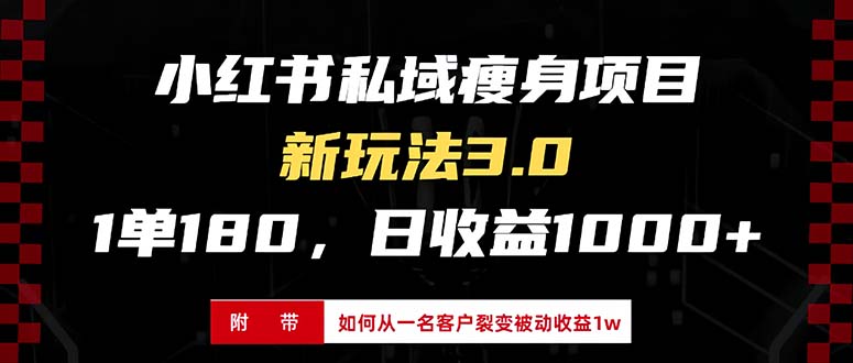 小红书瘦身项目3.0模式，新手小白日赚收益1000+(附从一名客户裂变收益...-云创网