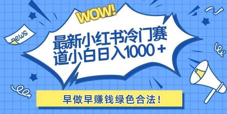 最新小红书冷门赛道日入1000+一部手机小白轻松-云创网