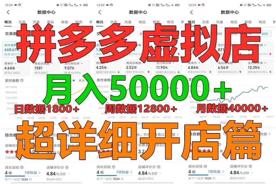 拼多多虚拟电商训练营月入40000+你也行，暴利稳定长久，副业首选-云创网