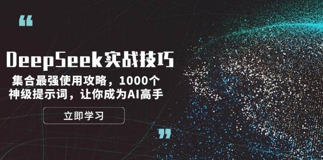 DeepSeek实战技巧：集合最强使用攻略，1000个神级提示词，让你成为AI高手-云创网